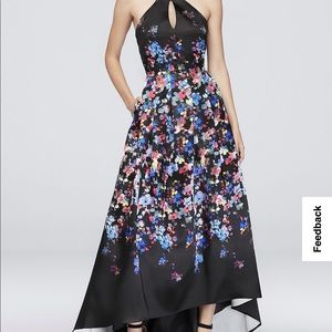 Morgan and Co high low floral gown